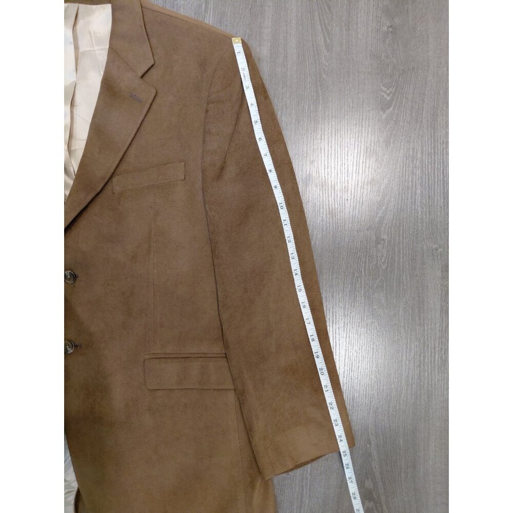 Vtg 90s LRL Lauren Ralph Lauren 2-Button Faux Suede Sport Coat 42R Blazer Preppy - Picture 11 of 12